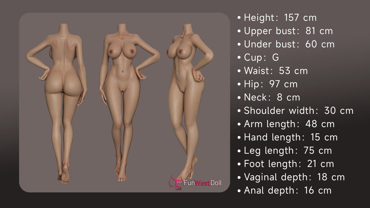 157cm/5ft2 G-cup Silicone Sex Doll – Bella