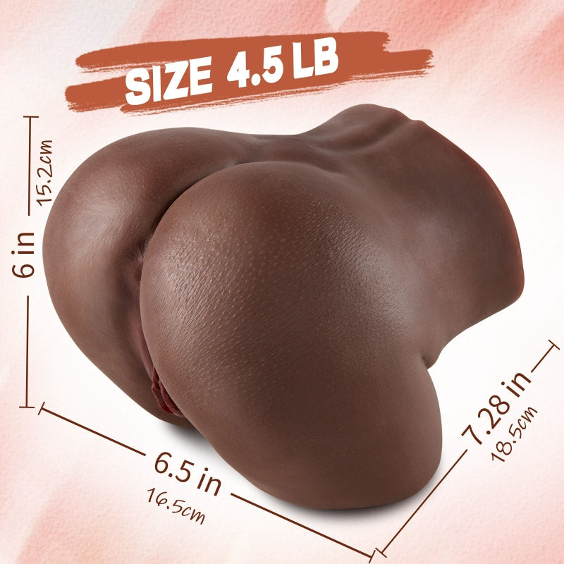 Elowen Realistic Butt Chocolate Anal Male Masturbator 4.5 LBS