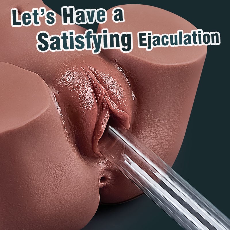 7.48'' Doggy And Missionary Style 2 Holes Realistic Pussy Ass Masturbator