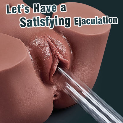 7.48'' Doggy And Missionary Style 2 Holes Realistic Pussy Ass Masturbator