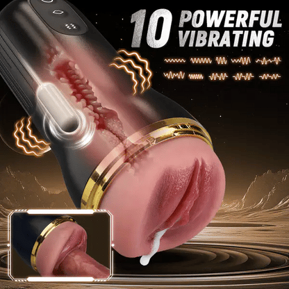 Superbuyg™The Captain - 10 Vibrating Sucking Deep Throat Male Stroker, Star-starring identical mold production [free of tax]【❤️Discreet Shipping】