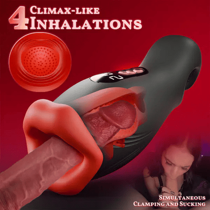 Enchantment - 9 Vibrations 4 Suctions Clamping Suction Oral Simulation Male Masturbator【❤️Discreet Shipping】