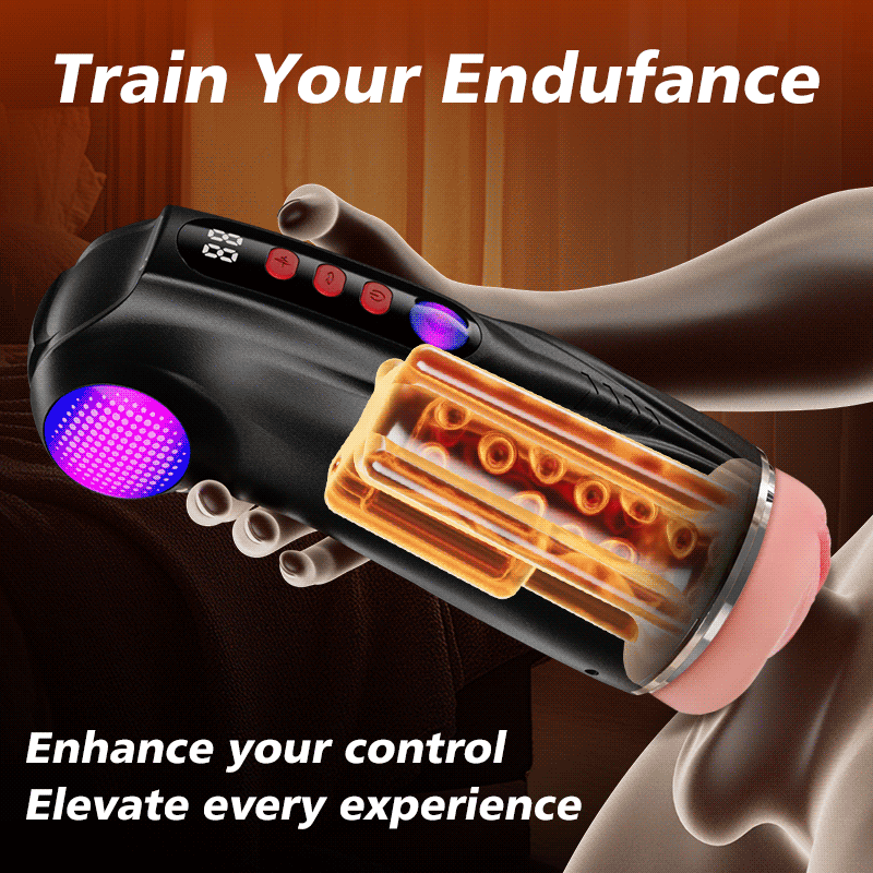 9 Sucking & 9 Vibrating Male Masturbator 3 Interchangeable Sleeves Suction & Vibration Multi-Sensation Experience Automatic