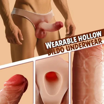 Strap-on Dildo Silicone Wearable Hollow Dildos Panties With 7.48'' Realistic Penis