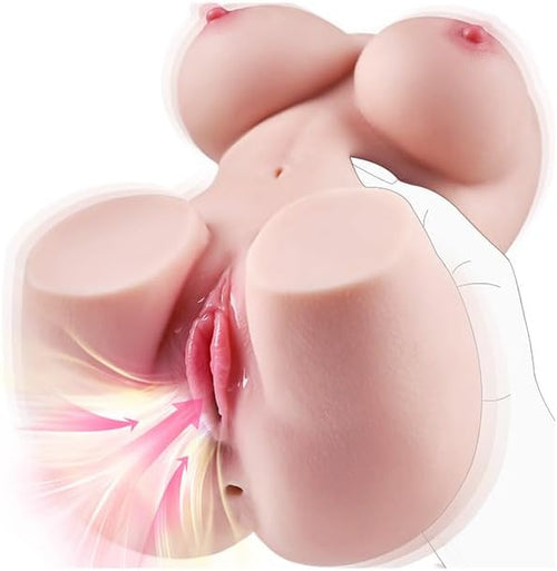 Portable masturbator with vibration and constricting/clamping functions; a realistic masturbation device featuring 10 different modes.