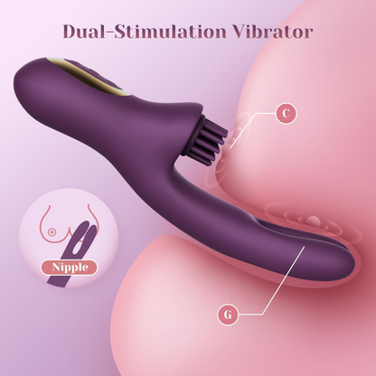 10 x 6 x 7 Modes Come-Hither Clitoral Tickling Rabbit Vibrator