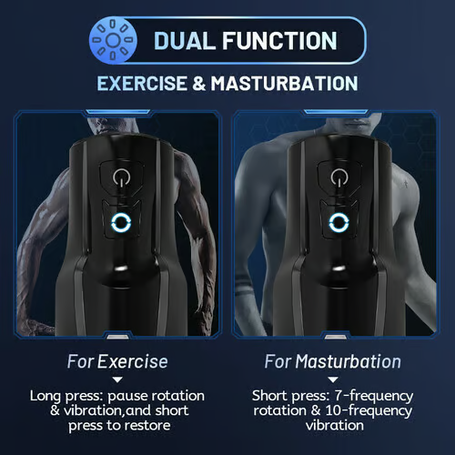 Lightsaber 360° Wrapped 7 Rotating Vibrating Handheld Masturbation Cup