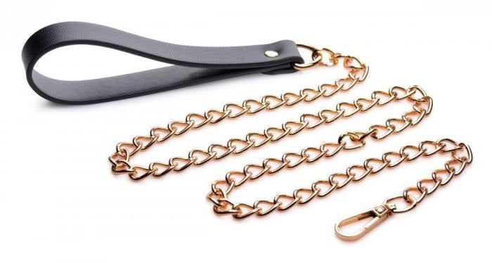 Sexbuyer Black And Gold Collar With Leash Kit