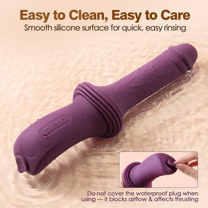 Vibrator Heated Long Thrust Dildo Machine with Suction Cup