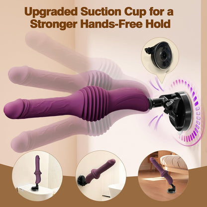 Vibrator Heated Long Thrust Dildo Machine with Suction Cup