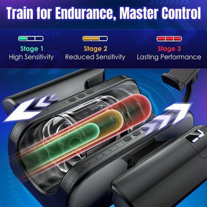 Male Masturbator, 7.8 Inch Adjustable Stroke Length Sex Toys for Men
