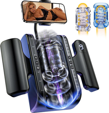 Male Masturbator, 7.8 Inch Adjustable Stroke Length Sex Toys for Men
