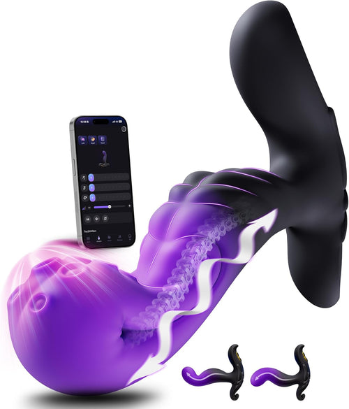 Prostate Massager Peristaltic Butt Plug, AI Sync Sex Toys Vibrator for Men