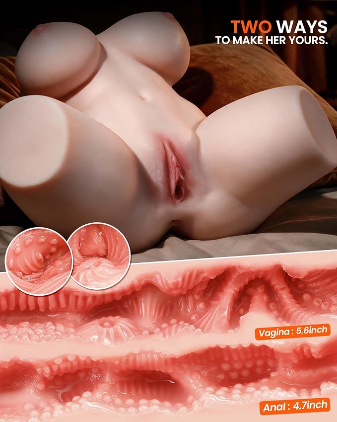 Torso-style sex doll—featuring full breasts and rounded buttocks; a realistic masturbation device designed for men