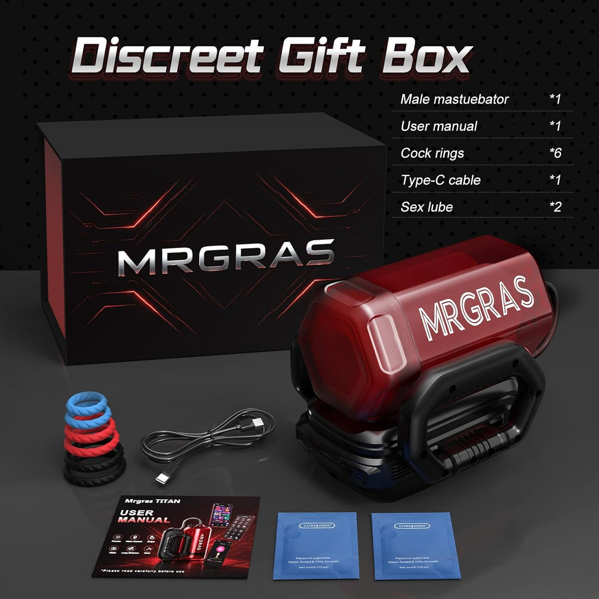 Mrgras Male Masturbator Penis Pump - Dual Handles AI Sync Pocket Pussy Stroker with 9 Thrusting Vibrator & 6 Blowjob Sucking Mode, APP Control Soft Sleeve Adult Sex Toys for Men