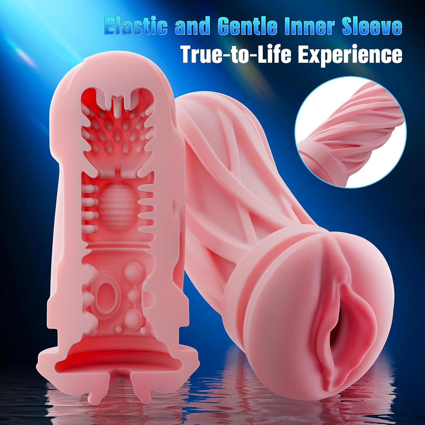 360° Heated App-Controlled Male Masturbator, 5 thrusting speed settings, up to 550 thrusts per minute, equipped with a brushless motor and a magnetic phone mount