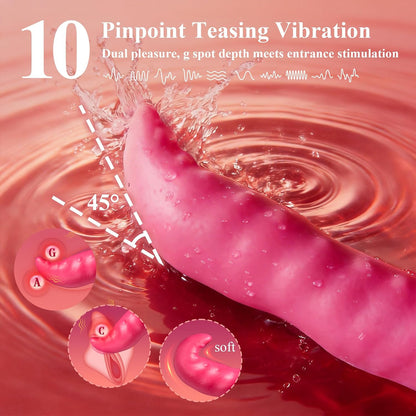 Vibrator Sex Toys Dildo with Tongue Licking Wriggling Pleasure
