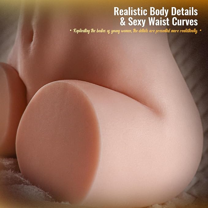 7.3 LB Sex Doll Male Sex Toys for Men, Pocket Pussies Male Masturbator Realistic Female Adult Toy Torso Butt Stroker Ass with Tight Viginal and Anal Channel
