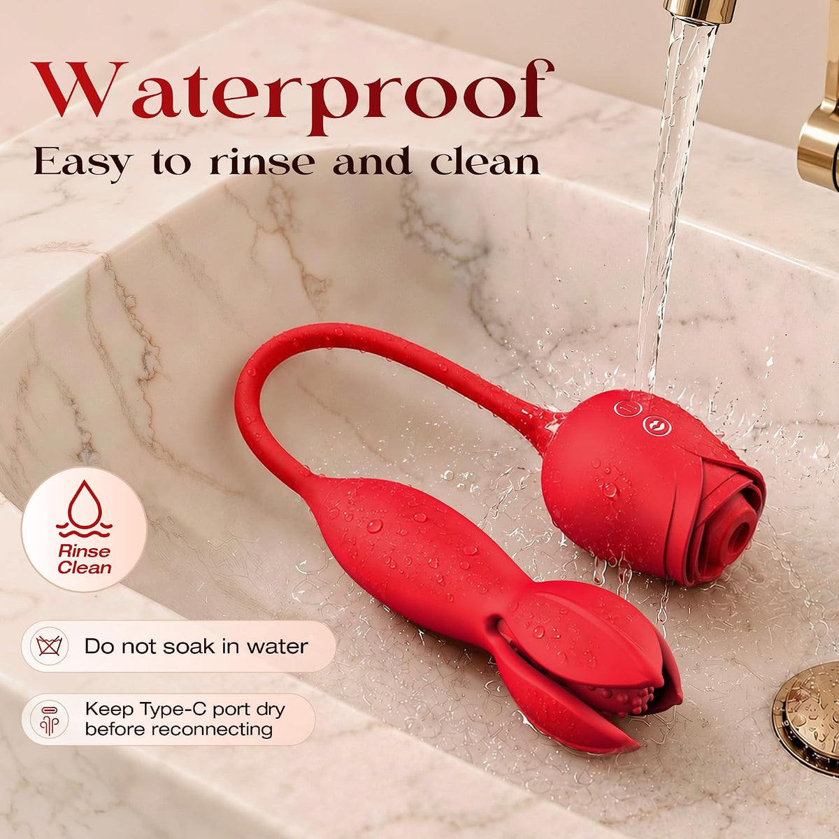 Rose Toy Couple Vibrator Sex Toys for Women, Detachable Sucking Vibrator & Blooming Thrusting Dildo, 10 Modes, App AI Control Adult Toy for Female, G-Spot Clit Nipple Toy for Sex Games
