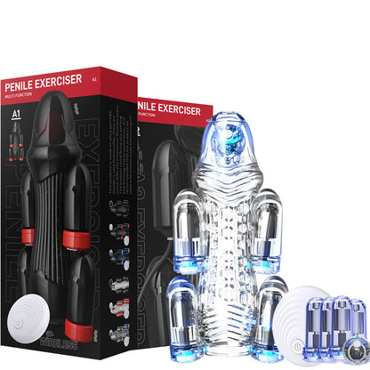 Penis Exerciser Remote Conntrol Glans Vibrator Bullet Glans Vibrator For Men Penis Glans Trainer For Delay Ejaculation Sexy Toys