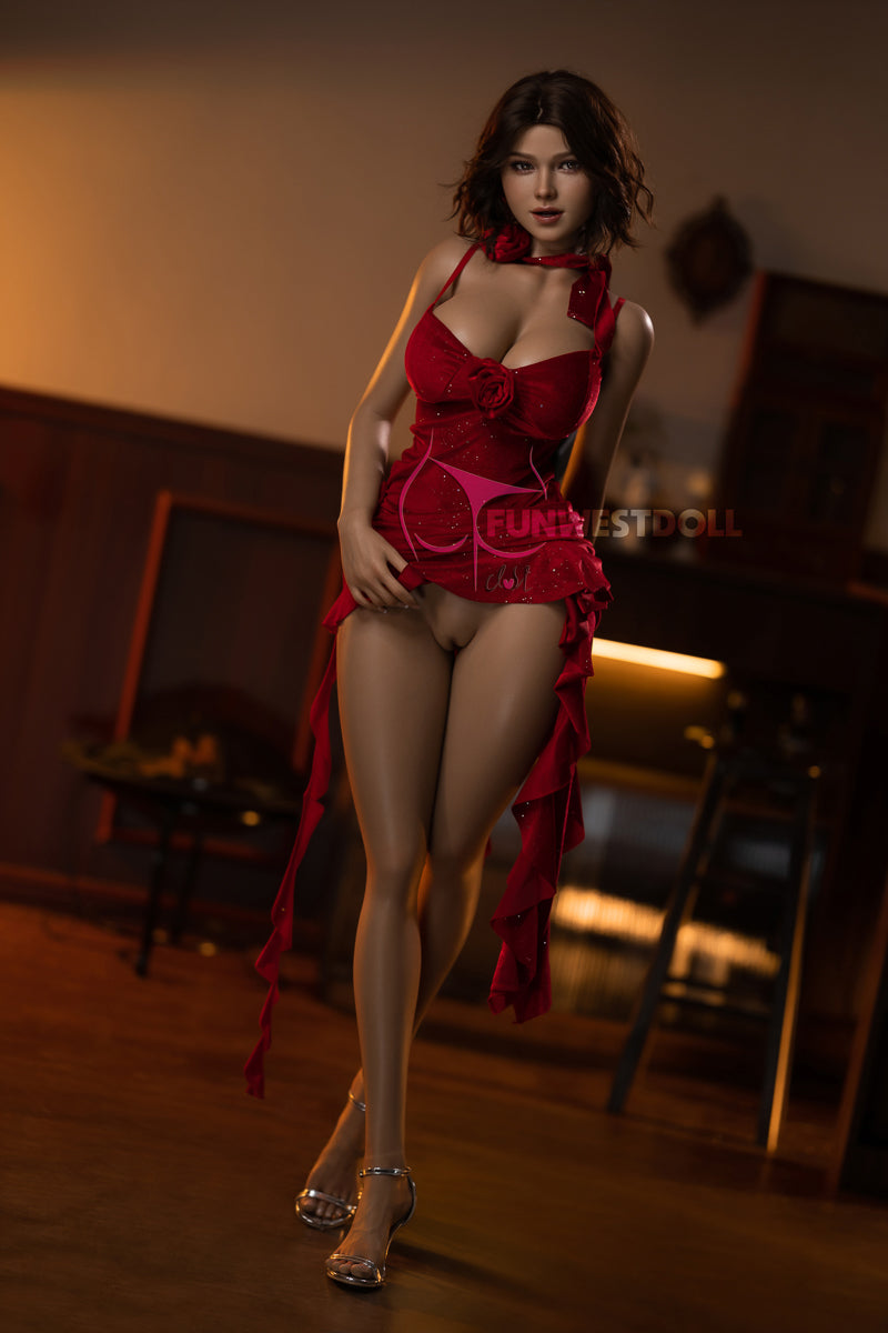 157cm/5ft2 G-cup Silicone Sex Doll – Rose