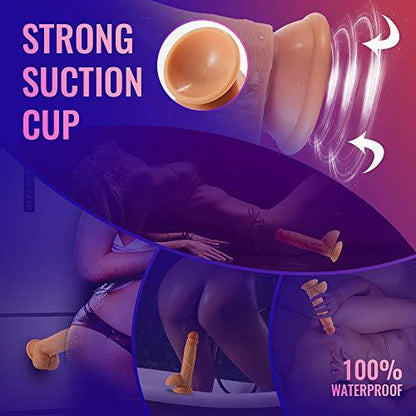 8.3-Inch 4 in 1 Thrusting Rotation Vibrating Heating Lifelike Dildo
