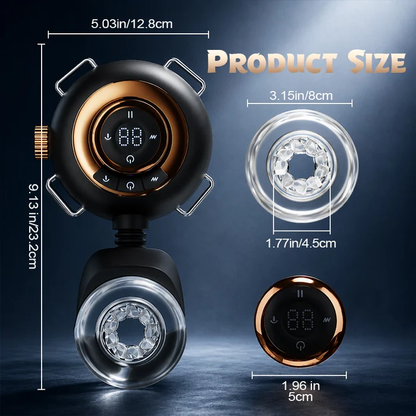 Joysexbox - Wearable Male Masturbator 3-in-1 9 Thrusting Rotating Vibrating Sex Toy for Men Stroker