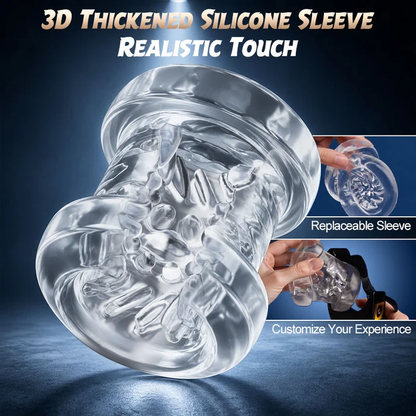 Joysexbox - Wearable Male Masturbator 3-in-1 9 Thrusting Rotating Vibrating Sex Toy for Men Stroker
