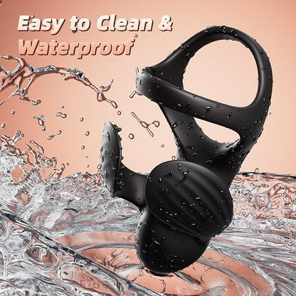 Vibrating Cock Ring Mens Sex Toys, Silicone Penis Ring Vibrator Sex Toys for Mens Testicles Stimulator, 9 Vibration Modes Adult Toys for Men Women, APP Control Male Sex Toy