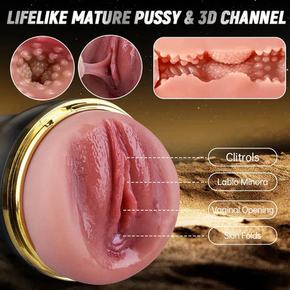 Superbuyg™The Captain - 10 Vibrating Sucking Deep Throat Male Stroker, Star-starring identical mold production [free of tax]【❤️Discreet Shipping】